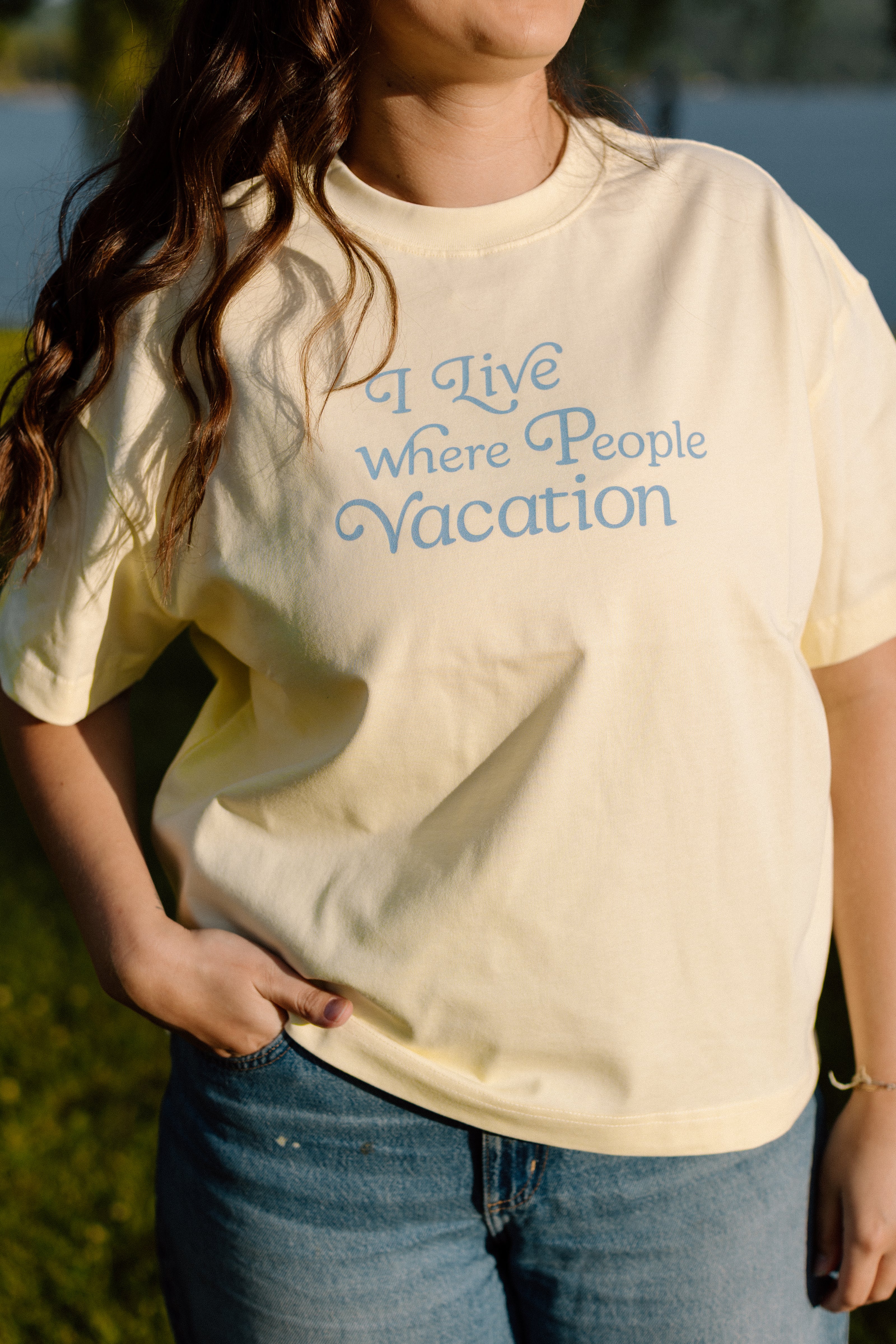 I Live Where People Vacation – Core Tee (Butter Yellow Edition)