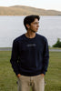 I Live Where People Vacation – Classic Cotton Sweatshirt (Blue Edition)
