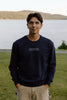 I Live Where People Vacation – Classic Cotton Sweatshirt (Blue Edition)