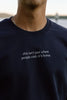 I Live Where People Vacation – Classic Cotton Sweatshirt (Blue Edition)