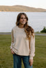 I Live Where People Vacation – Classic Cotton Sweatshirt (Butter Yellow Edition)