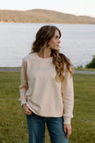 I Live Where People Vacation – Classic Cotton Sweatshirt (Butter Yellow Edition)