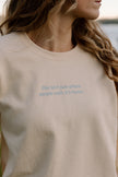 I Live Where People Vacation – Classic Cotton Sweatshirt (Butter Yellow Edition)
