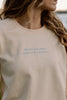 I Live Where People Vacation – Classic Cotton Sweatshirt (Butter Yellow Edition)