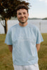 I Live Where People Vacation – Core Tee (Sky Blue Edition)