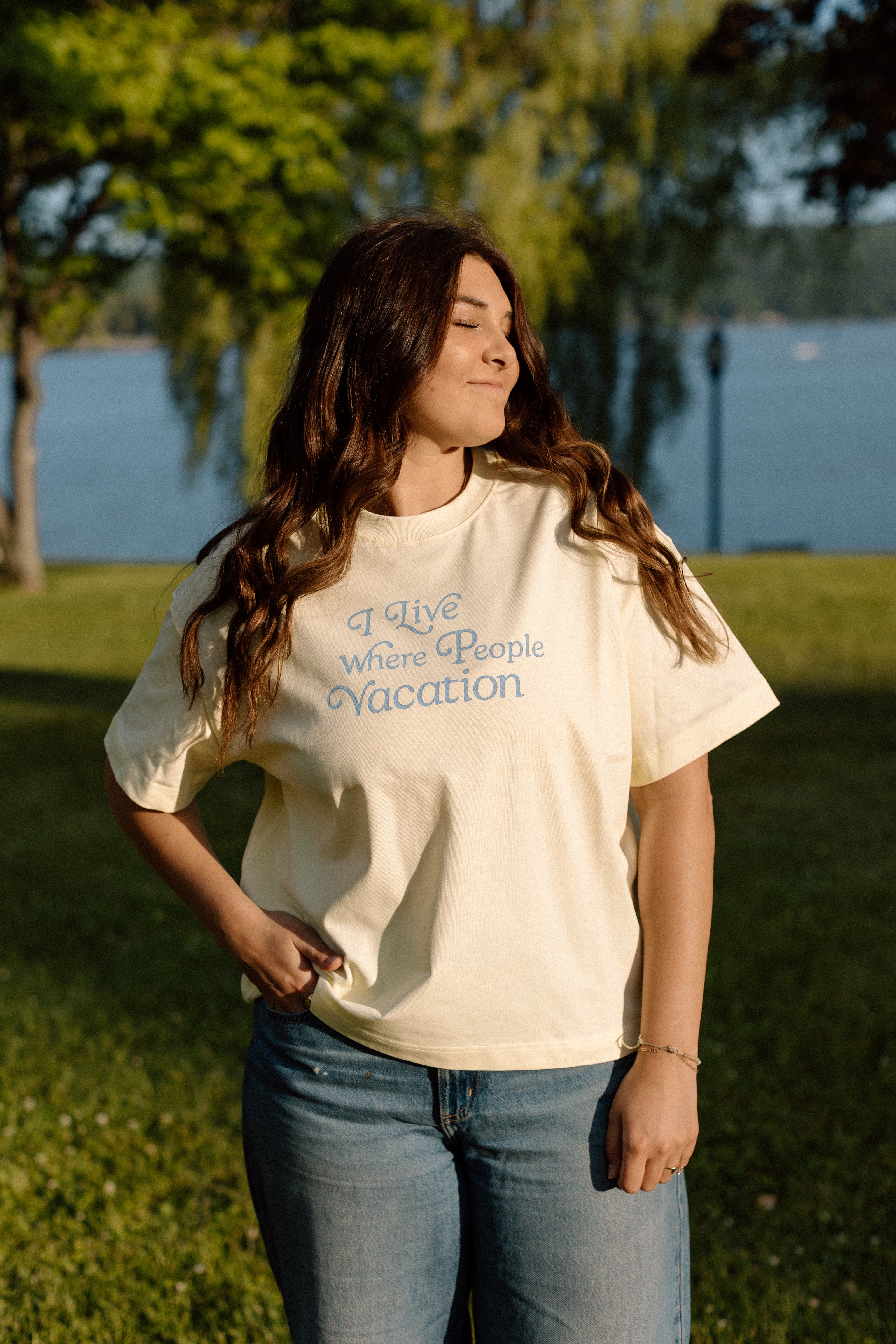 I Live Where People Vacation – Core Tee (Butter Yellow Edition)