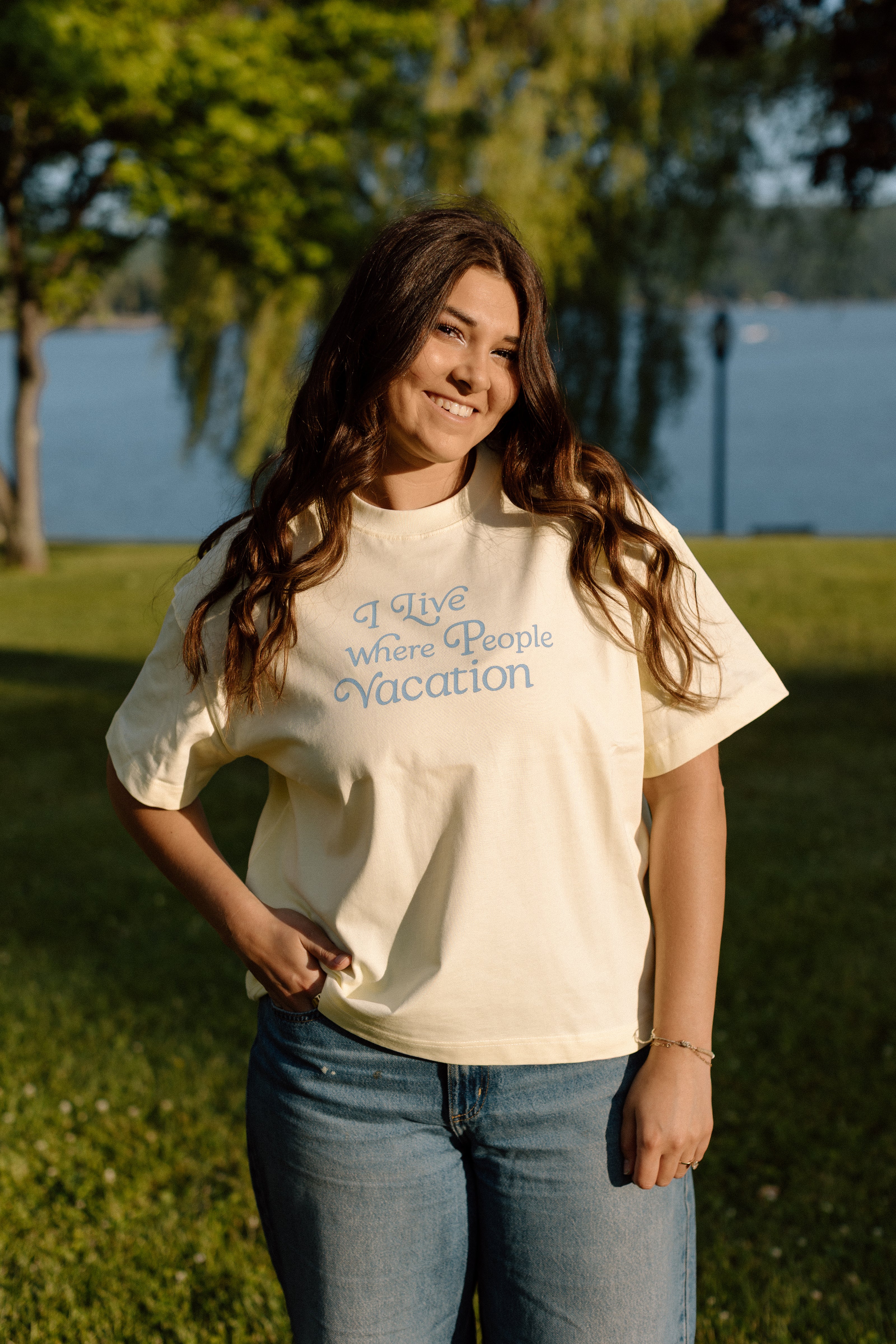 I Live Where People Vacation – Core Tee (Butter Yellow Edition)