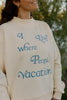 I Live Where People Vacation – Essential Mock Neck (Butter Yellow Edition)