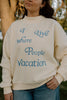 I Live Where People Vacation – Essential Mock Neck (Butter Yellow Edition)