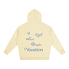 I Live Where People Vacation – Oversized Fleece Hoodie (Butter Yellow)