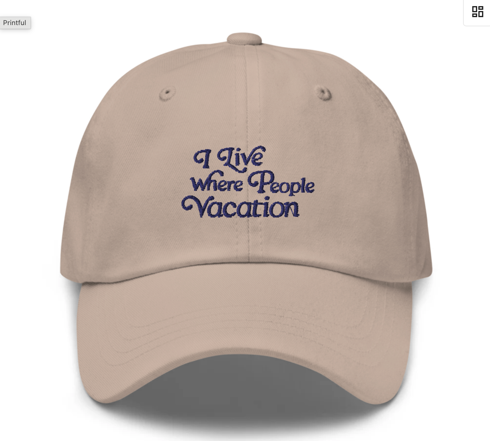 I Live Where People Vacation – Dad Cap