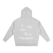 I Live Where People Vacation – Oversized Fleece Hoodie (Gray)