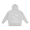I Live Where People Vacation – Oversized Fleece Hoodie (Gray)